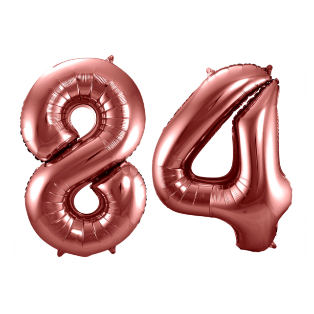 Folieballon 84 jaar brons 86cm