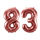 Folieballon 83 jaar brons 86cm