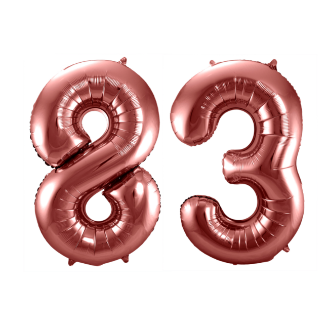 Folieballon 83 jaar brons 86cm