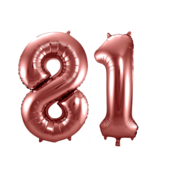 Folieballon 81 jaar brons 86cm