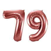 Folieballon 79 jaar brons 86cm