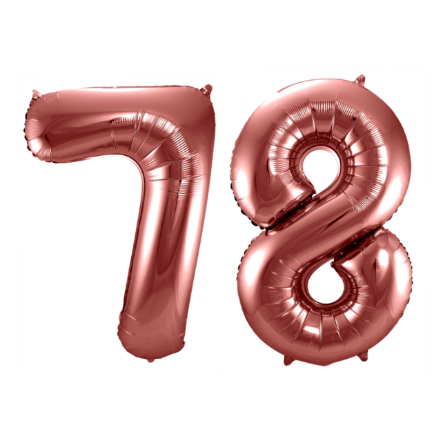 Folieballon 78 jaar brons 86cm