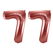 Folieballon 77 jaar brons 86cm