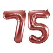Folieballon 75 jaar brons 86cm