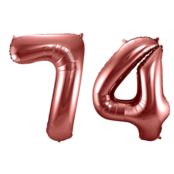 Folieballon 74 jaar brons 86cm