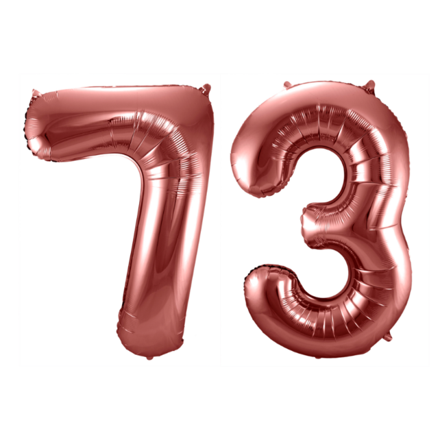 Folieballon 73 jaar brons 86cm