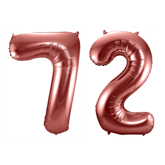 Folieballon 72 jaar brons 86cm