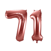 Folieballon 71 jaar brons 86cm