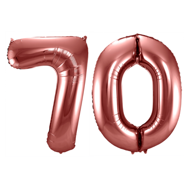 Folieballon 70 jaar brons 86cm