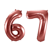 Folieballon 67 jaar brons 86cm