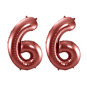Folieballon 66 jaar brons 86cm