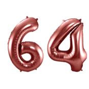 Folieballon 64 jaar brons 86cm