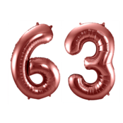 Folieballon 63 jaar brons 86cm