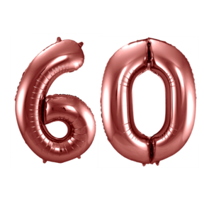 Folieballon 60 jaar brons 86cm