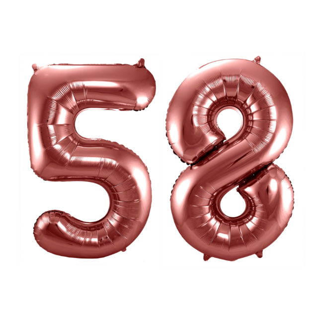 Folieballon 58 jaar brons 86cm