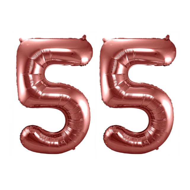 Folieballon 55 jaar brons 86cm Folieballon 55 jaar brons 86cm