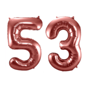 Folieballon 53 jaar brons 86cm