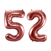 Folieballon 52 jaar brons 86cm