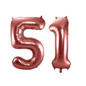 Folieballon 51 jaar brons 86cm