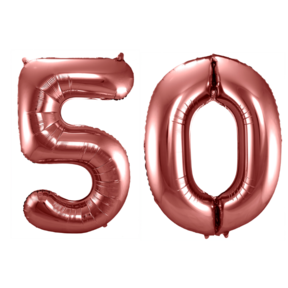 Folieballon 50 jaar brons 86cm