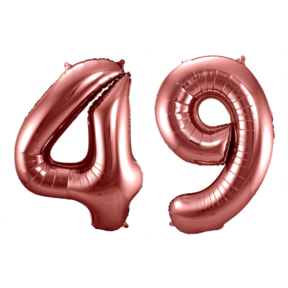 Folieballon 49 jaar brons 86cm