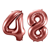 Folieballon 48 jaar brons 86cm