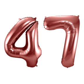 Folieballon 47 jaar brons 86cm