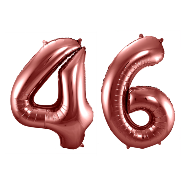 Folieballon 46 jaar brons 86cm
