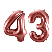 Folieballon 43 jaar brons 86cm