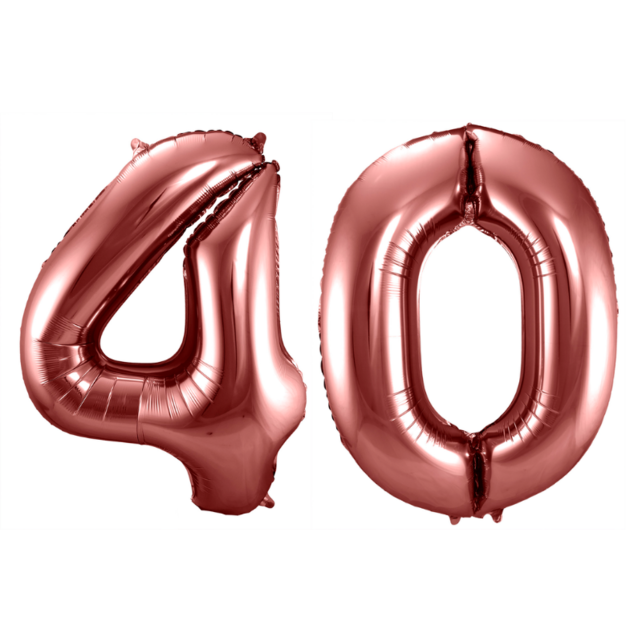Folieballon 40 jaar brons 86cm
