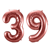 Folieballon 39 jaar brons 86cm