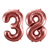 Folieballon 38 jaar brons 86cm