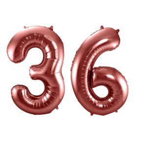 Folieballon 36 jaar brons 86cm