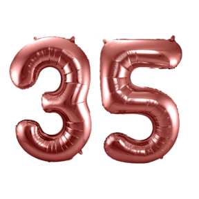 Folieballon 35 jaar brons 86cm