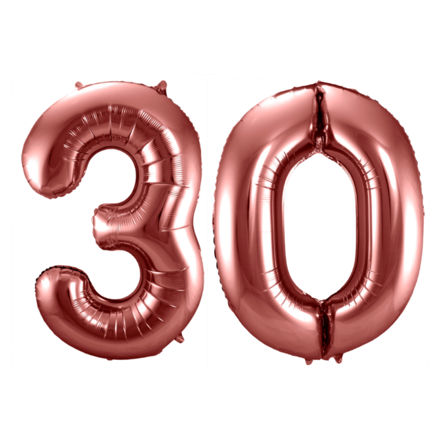 Folieballon 30 jaar brons 86cm