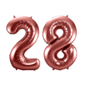 Folieballon 28 jaar brons 86cm