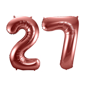 Folieballon 27 jaar brons 86cm