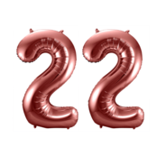 Folieballon 22 jaar brons 86cm Folieballon 22 jaar brons 86cm
