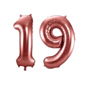 Folieballon 19 jaar brons 86cm