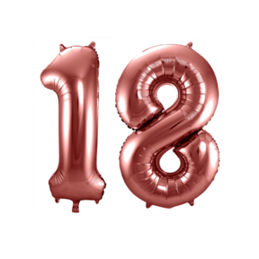 Folieballon 18 jaar brons 86cm