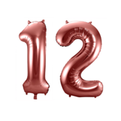 Folieballon 12 jaar brons 86cm