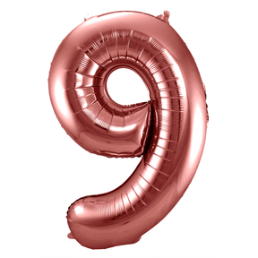Folieballon 9 jaar brons 86cm