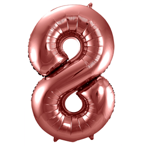 Folieballon 8 jaar brons 86cm