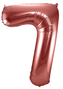Folieballon 7 jaar brons 86cm