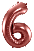 Folieballon 6 jaar brons 86cm