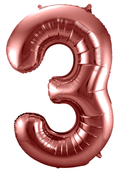 Folieballon 3 jaar brons 86cm