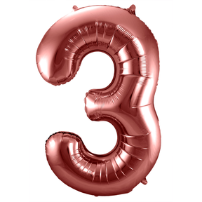 Folieballon 3 jaar brons 86cm