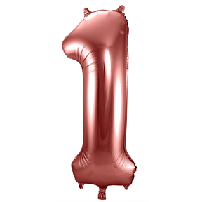 Folieballon 1 jaar brons 86cm