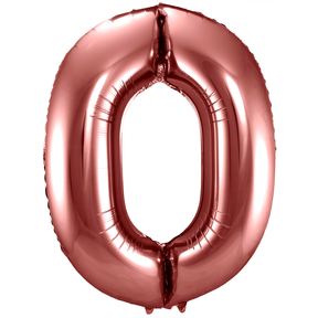 Folieballon cijfer 0 brons 86cm