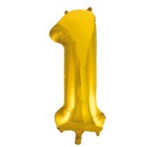 Folieballon 1 jaar Goud 66cm